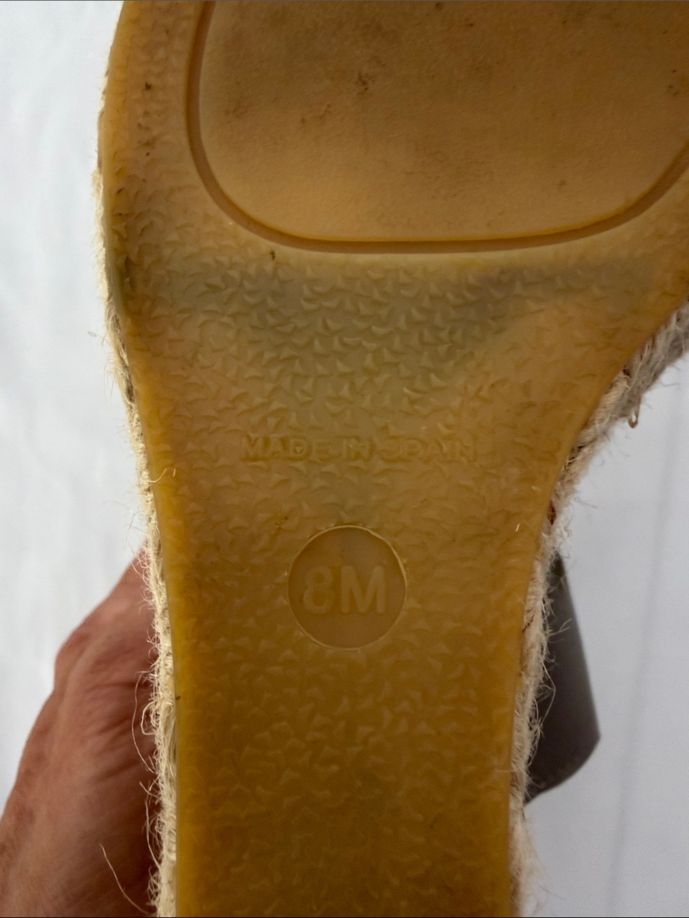 Vince SZ 8 Wedge Espadrille Women’s Sandals in Taupe Gray w/ ankle Velcro cuff - Picture 7 of 7